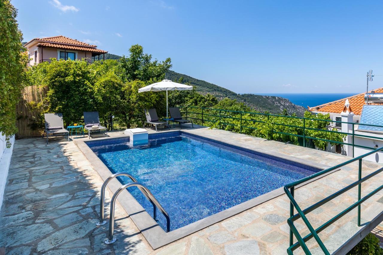 Villa Margini, Aegean Views , Pool Villa, Skopelos Eksteriør billede