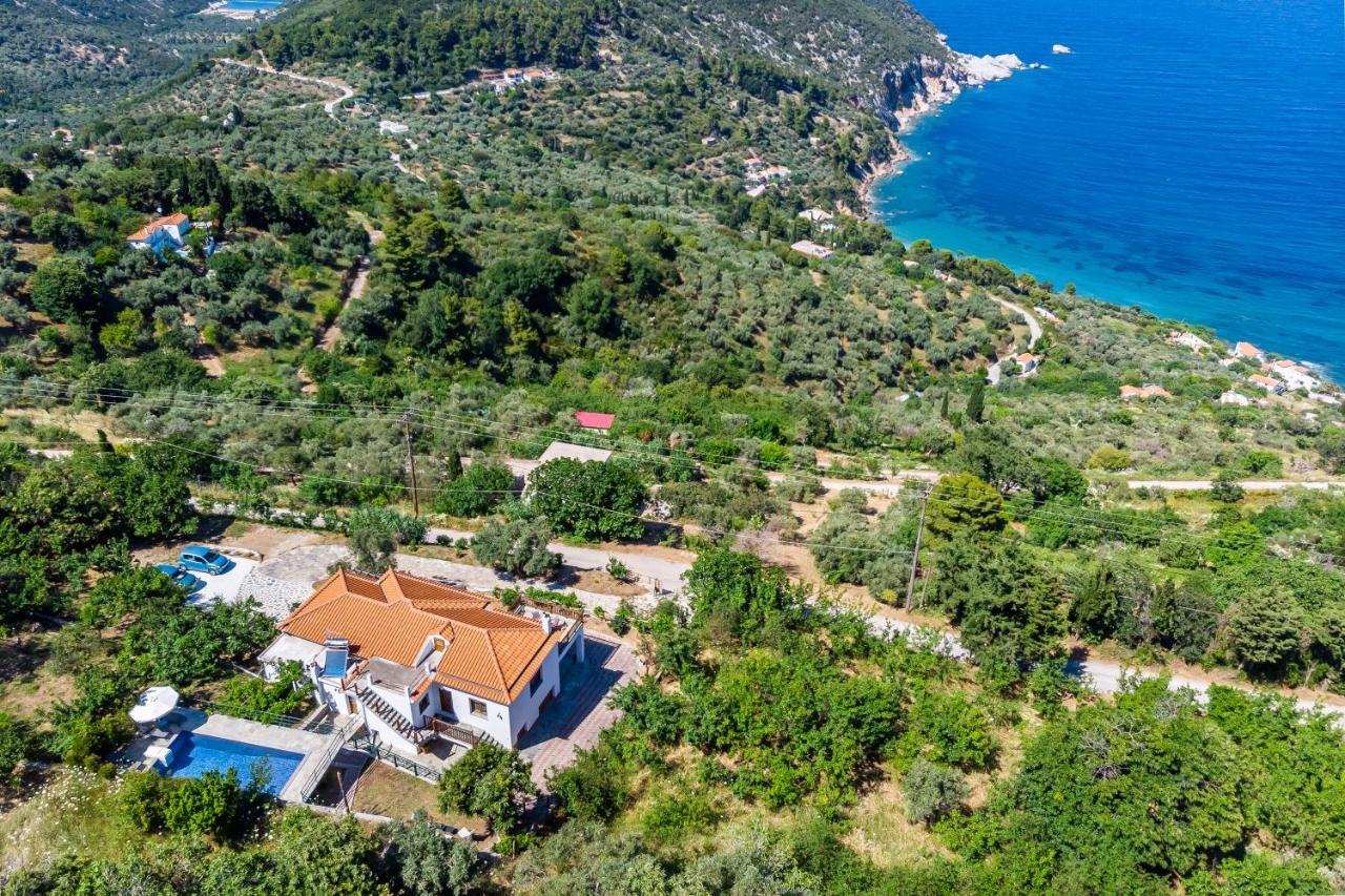 Villa Margini, Aegean Views , Pool Villa, Skopelos Eksteriør billede